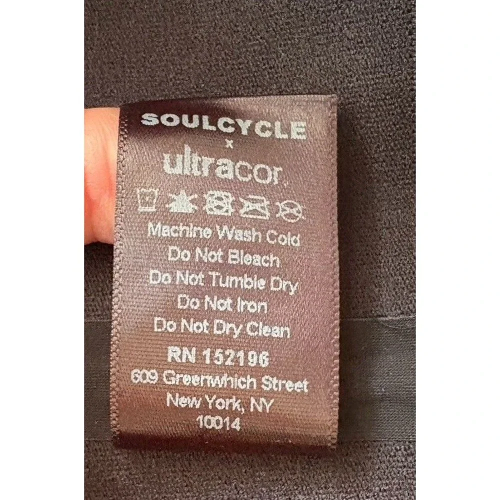 ULTRACOR Palm Leaf Green and Black Training Leggings Size Small Gold Stripe